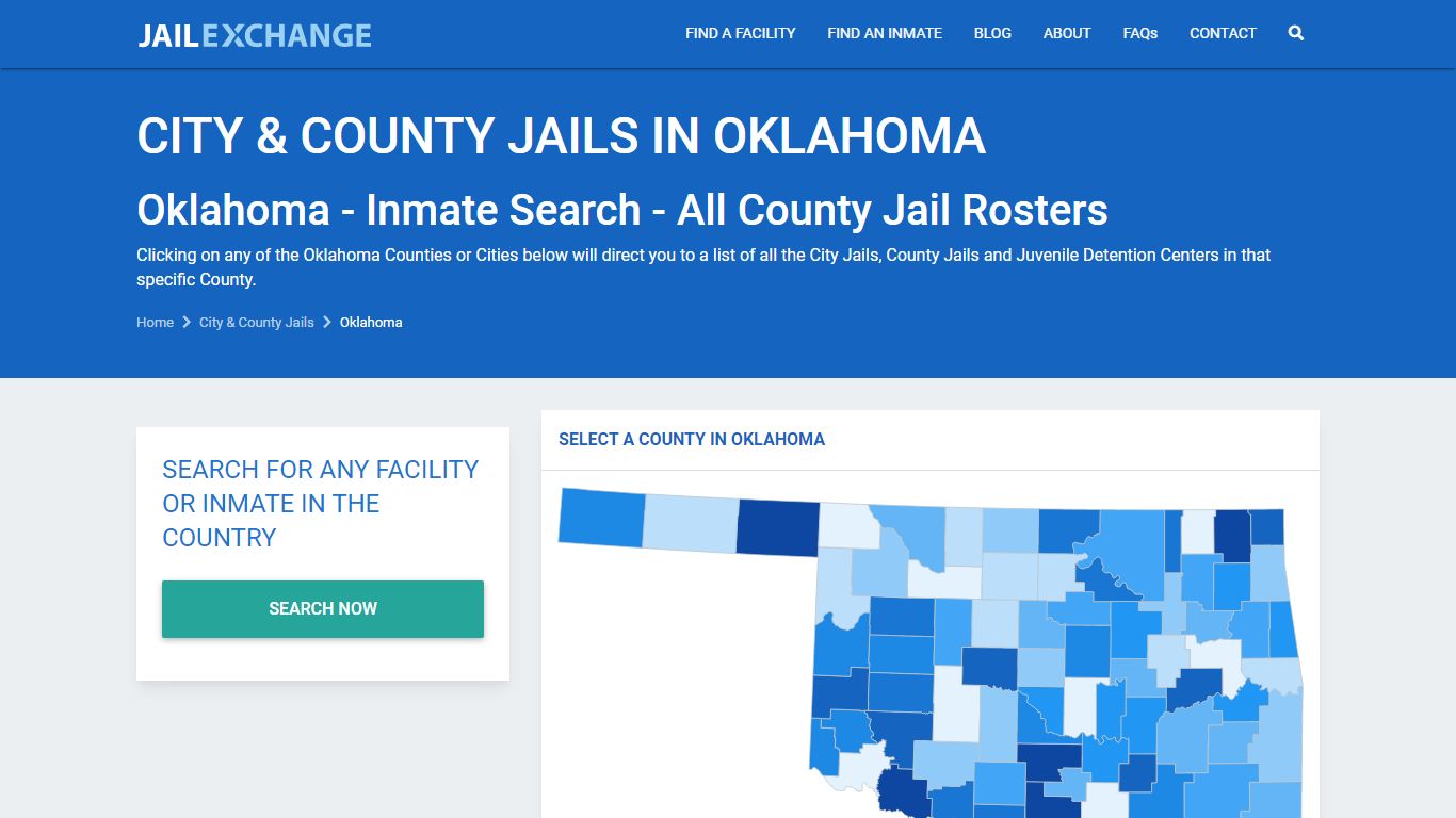 Oklahoma - Inmate Search - All County Jail Rosters - JAIL EXCHANGE